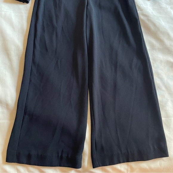 NEW! Self- Portrait- Black Twist Front Jumpsuit Cropped Crepe Jumpsuit Size S - Picture 7 of 13